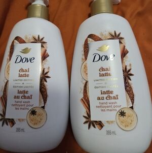2 New Dove Chai Latte Hand Wash - Limited Edition